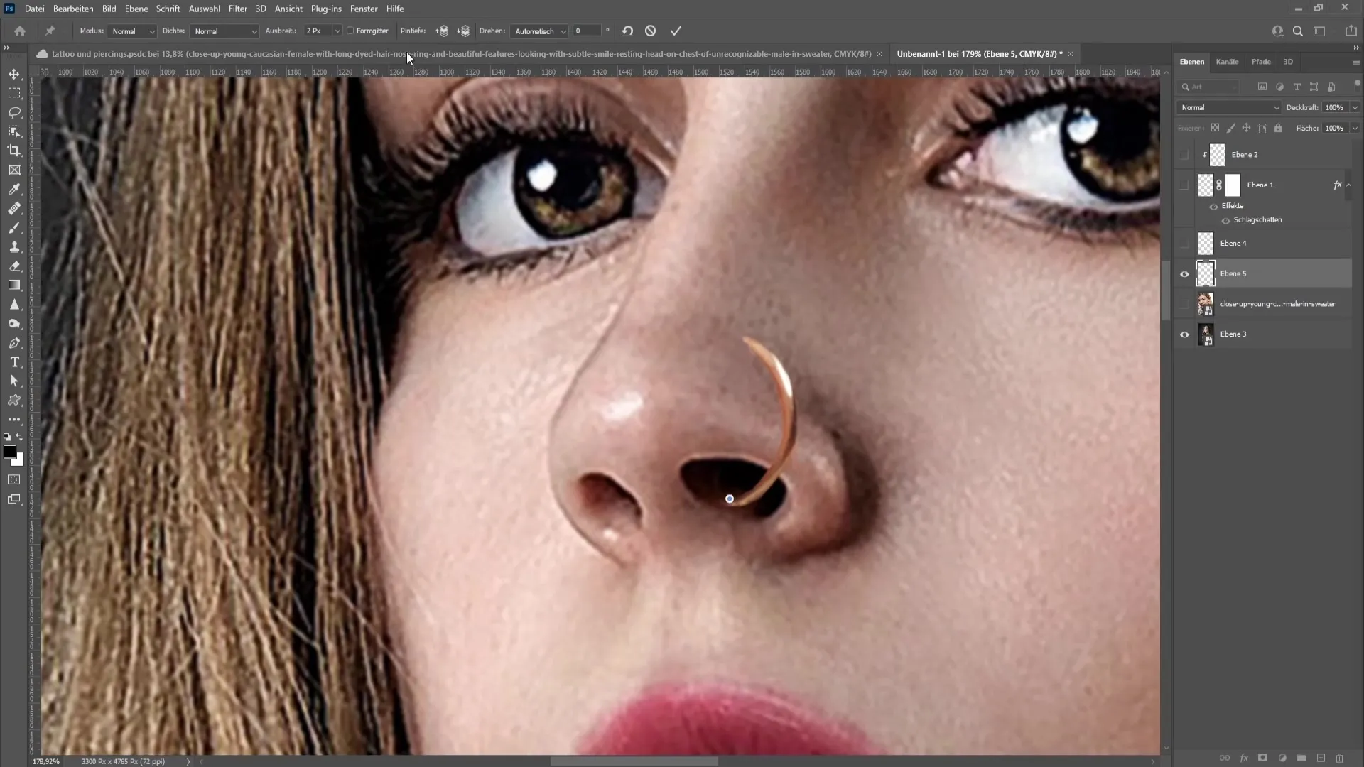 Ako realisticky vložiť piercing v aplikácii Photoshop