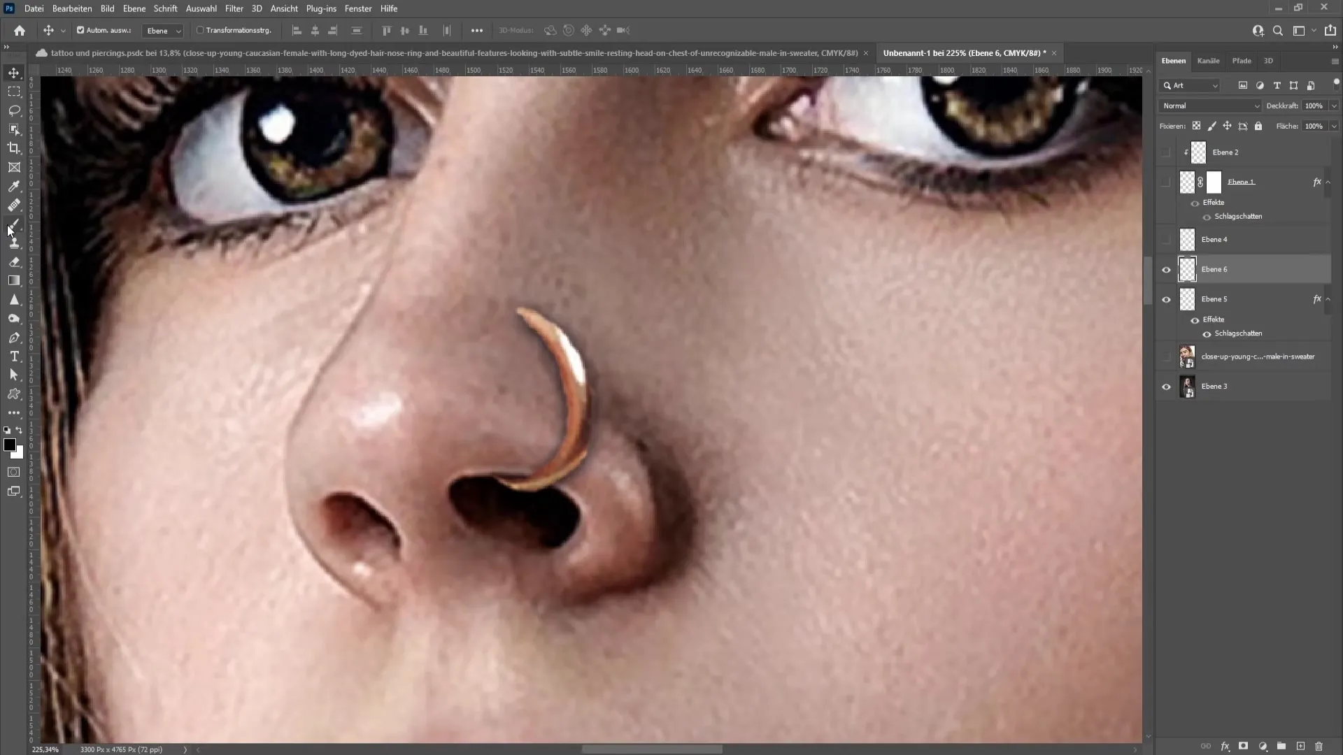 Ako realisticky vložiť piercing v aplikácii Photoshop