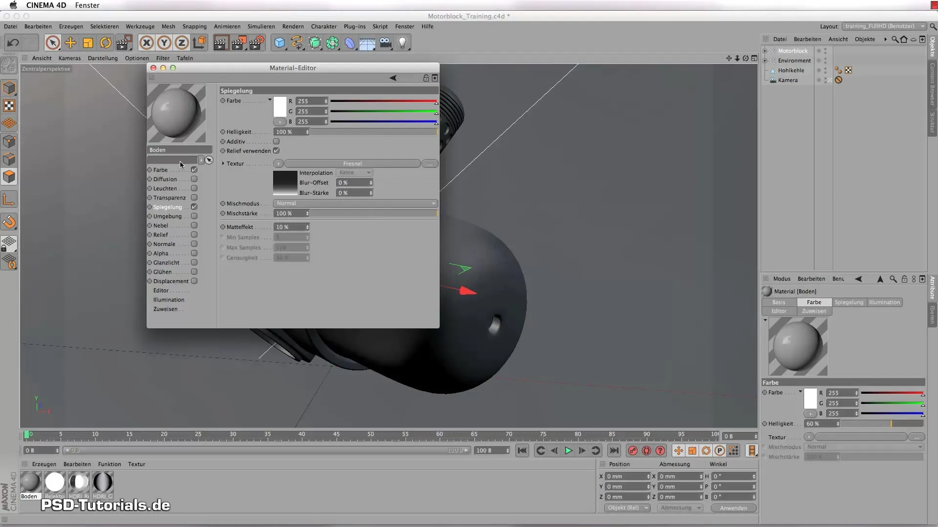 Sombreador y texturas para materiales metálicos en CINEMA 4D Sombreador y texturas para materiales metálicos en CINEMA 4D