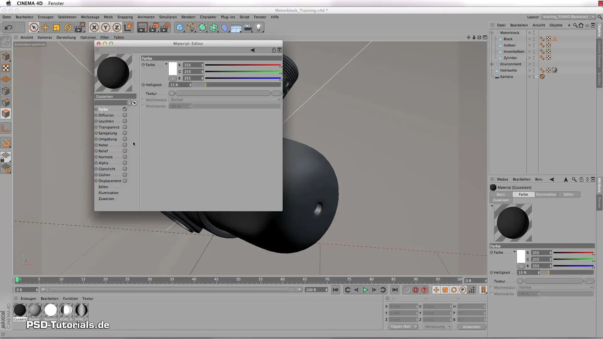Sombreador y texturas para materiales metálicos en CINEMA 4D Sombreros y texturas para materiales metálicos en CINEMA 4D