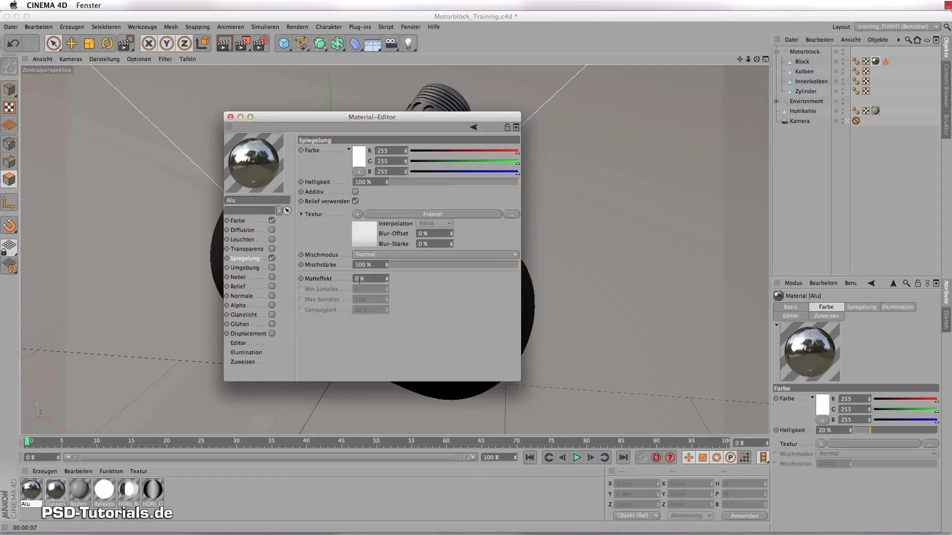Sombreador y texturas para materiales metálicos en CINEMA 4D Sombreador y texturas para materiales metálicos en CINEMA 4D