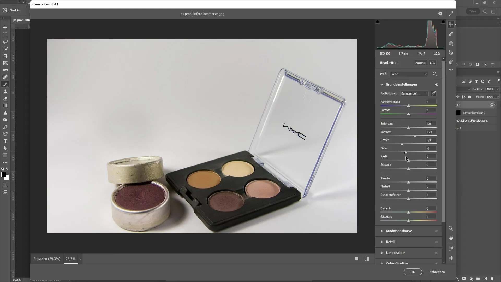 Professional product photo editing with Photoshop