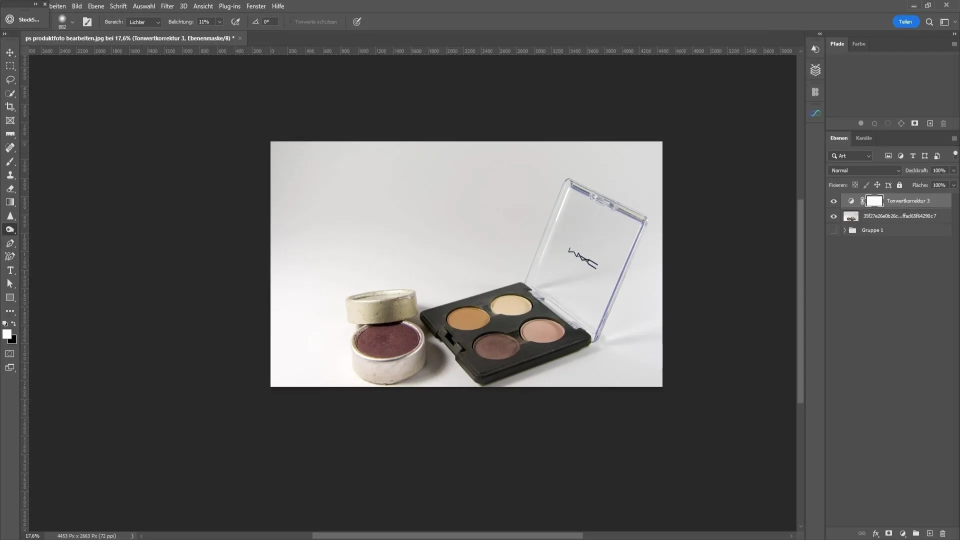 Professional product photo editing with Photoshop