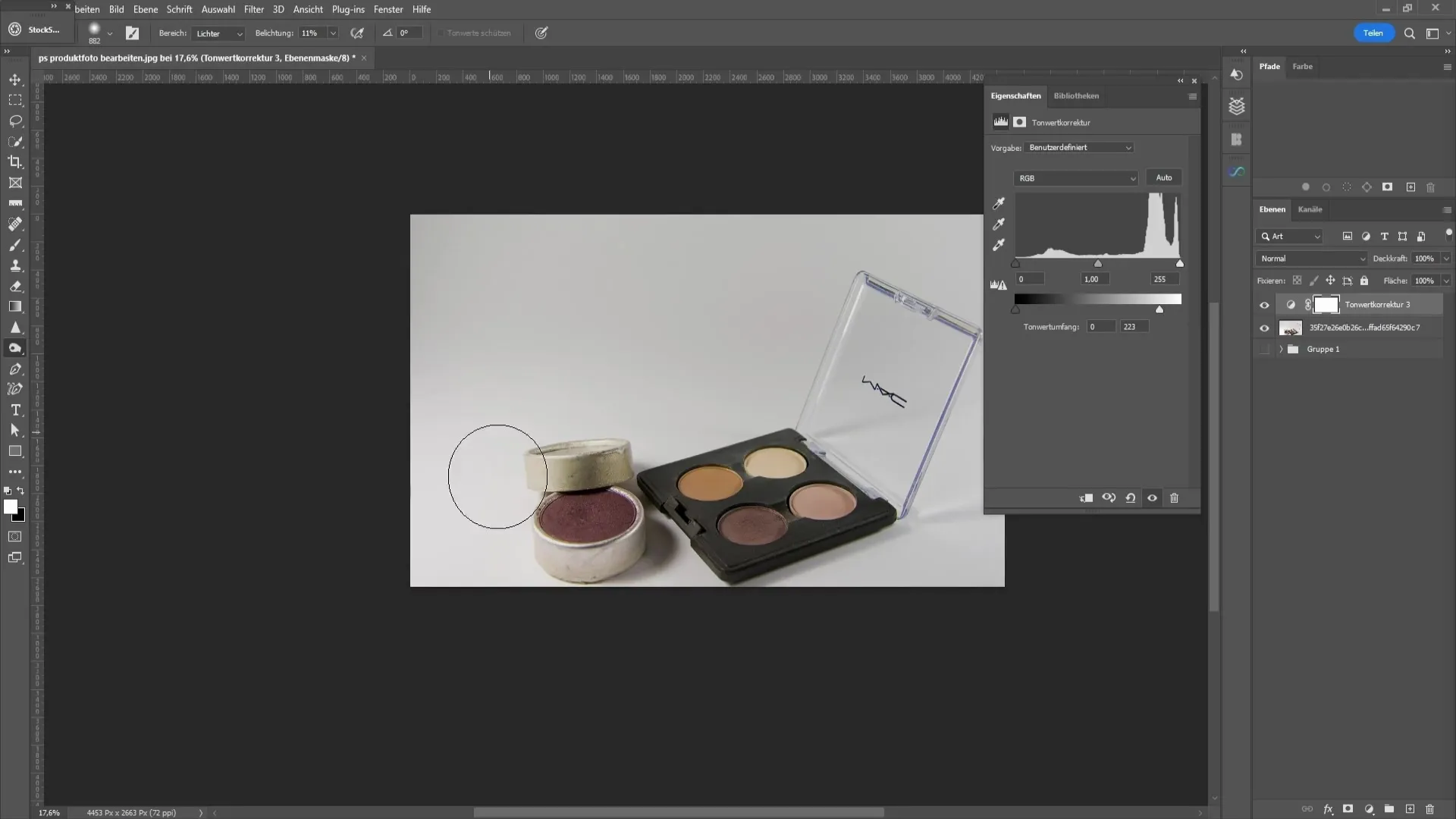 Professional product photo editing with Photoshop