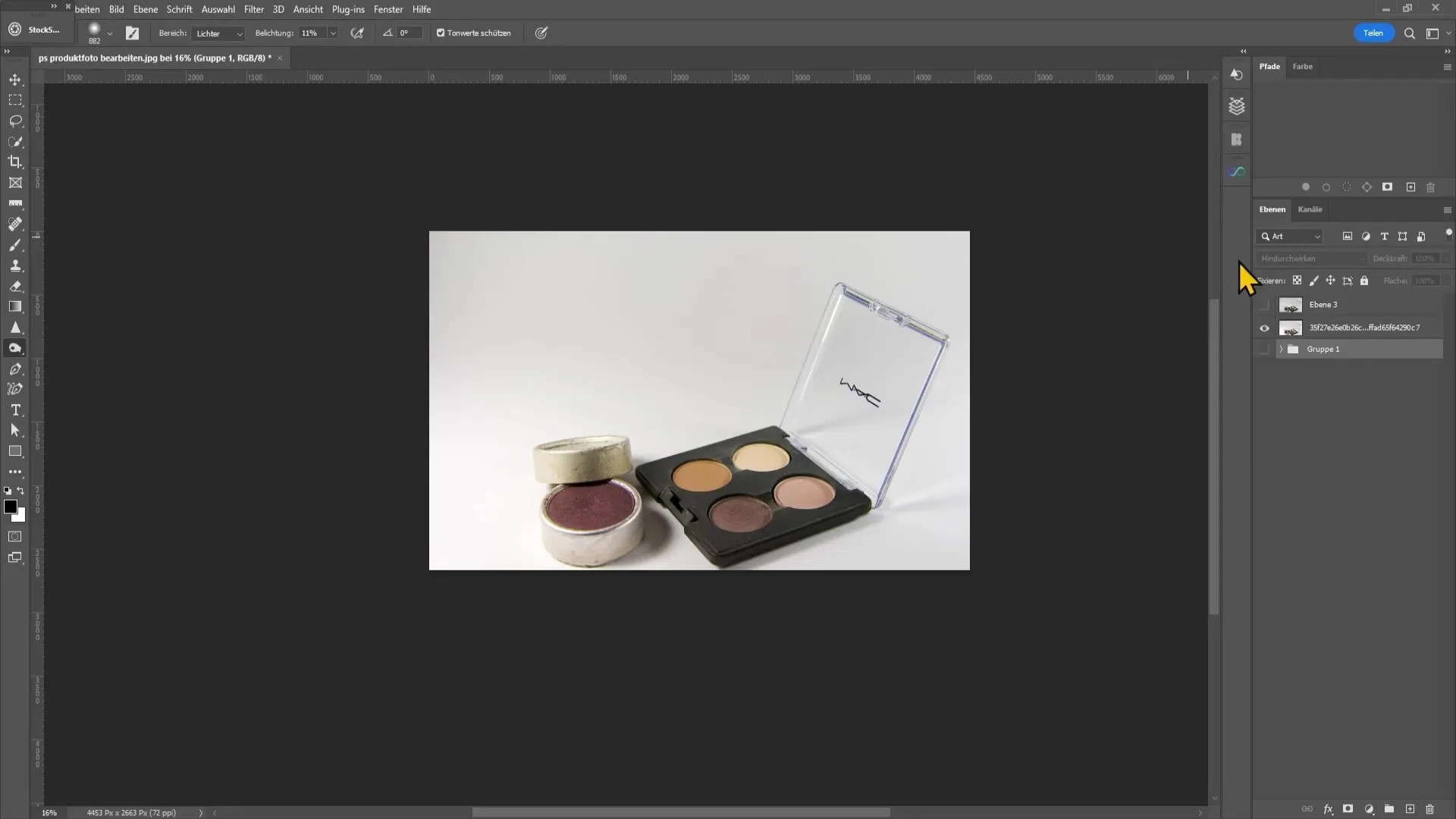 Professional product photo editing with Photoshop