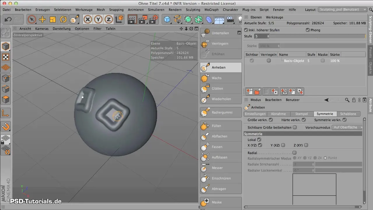 Using symmetry in sculpting in CINEMA 4D Using Symmetry in Sculpting in CINEMA 4D