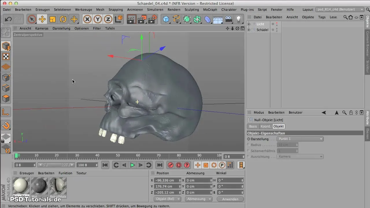 Effiziente Schädelmodellierung in CINEMA 4D