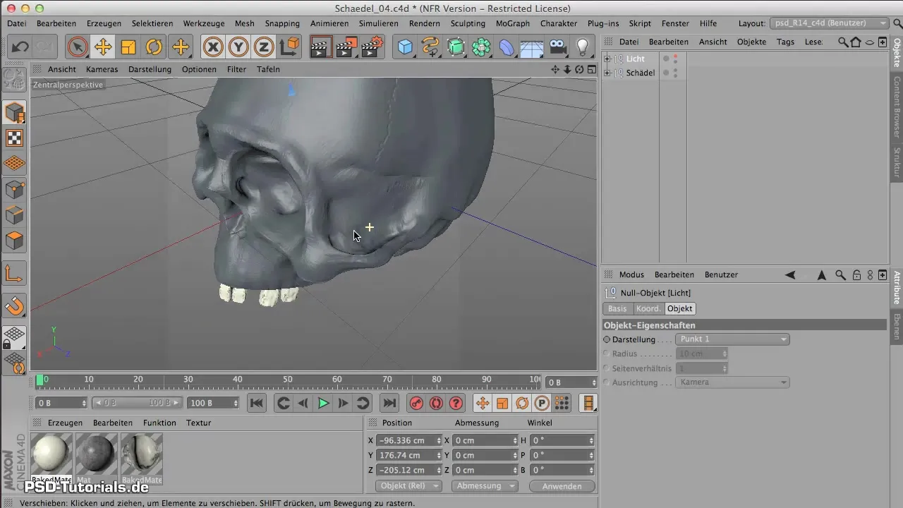 Effiziente Schädelmodellierung in CINEMA 4D