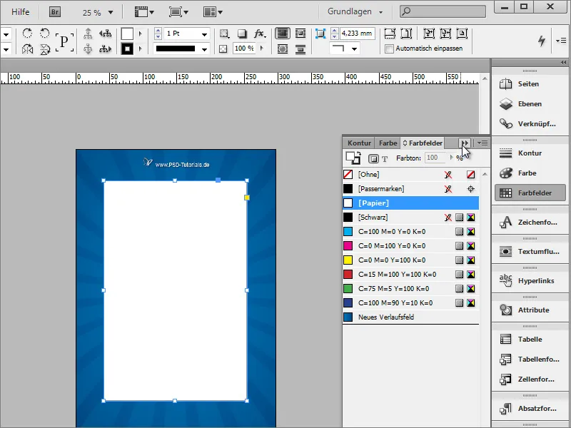 Mendesain poster di Adobe InDesign - Bagian 2: Efek Pita