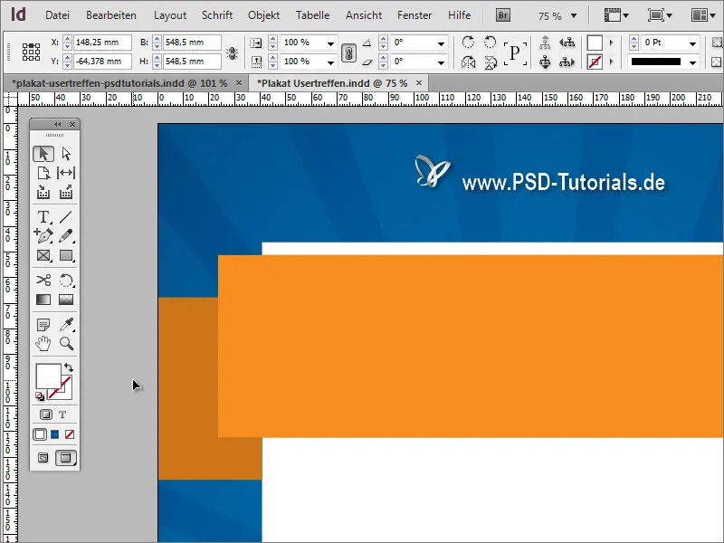 Membuat desain spanduk di Adobe InDesign - Bagian 2: Efek Pita