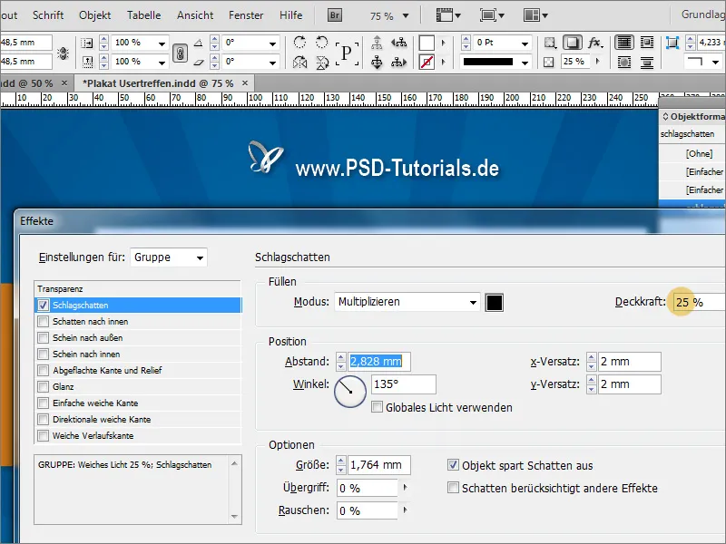 Membuat poster di Adobe InDesign - Bagian 2: Efek Pita
