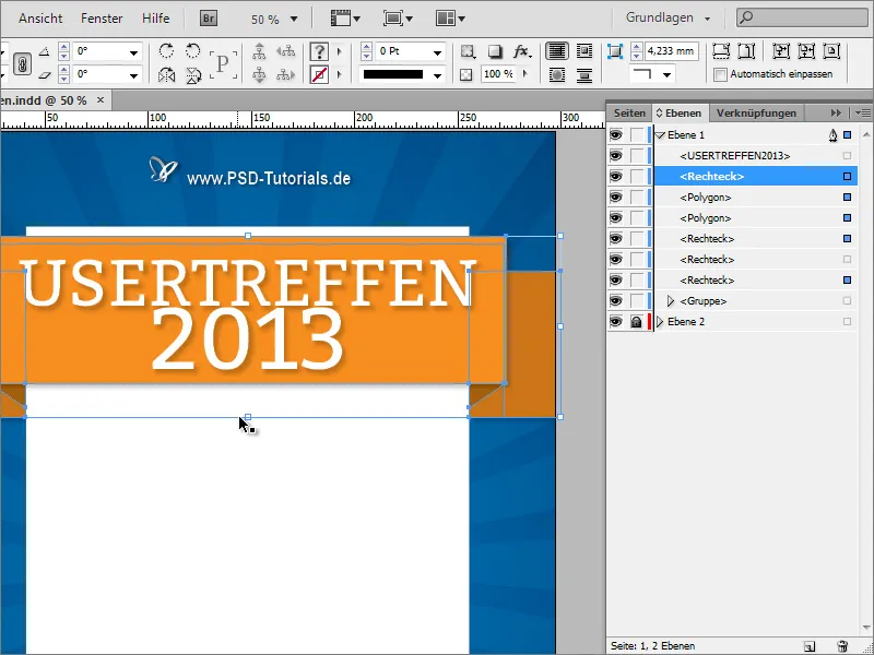 Membuat desain poster di Adobe InDesign - Bagian 2: Efek Pita