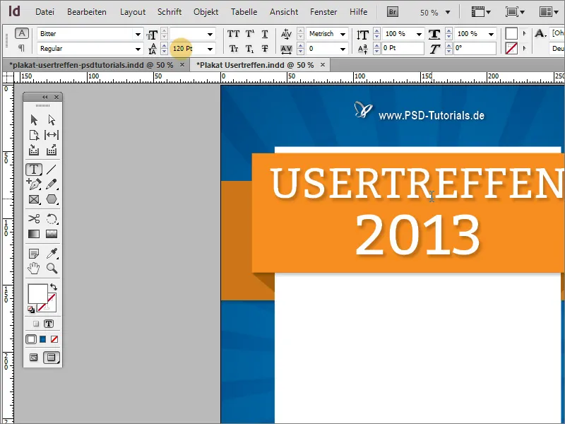 Membuat desain spanduk di Adobe InDesign - Bagian 2: Efek Pita