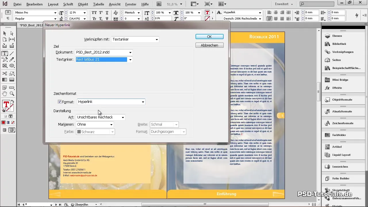 Interaktive Hyperlinks und Textanker in InDesign Interaktive Hyperlinks und Textanker in InDesign