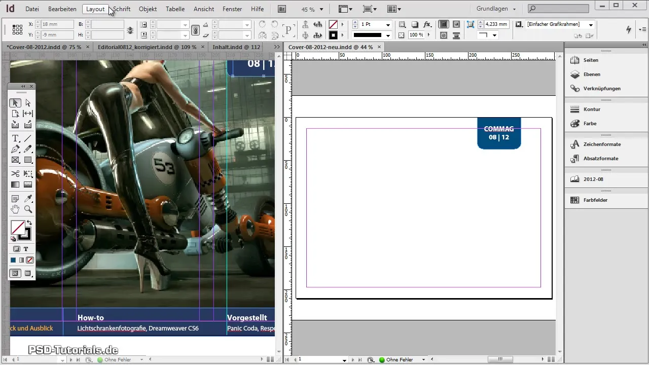 Adobe InDesign에서 잡지 표지 디자인 - 단계별 잡지 커버 디자인을 아도비 인디자인으로 - 단계별 안내
