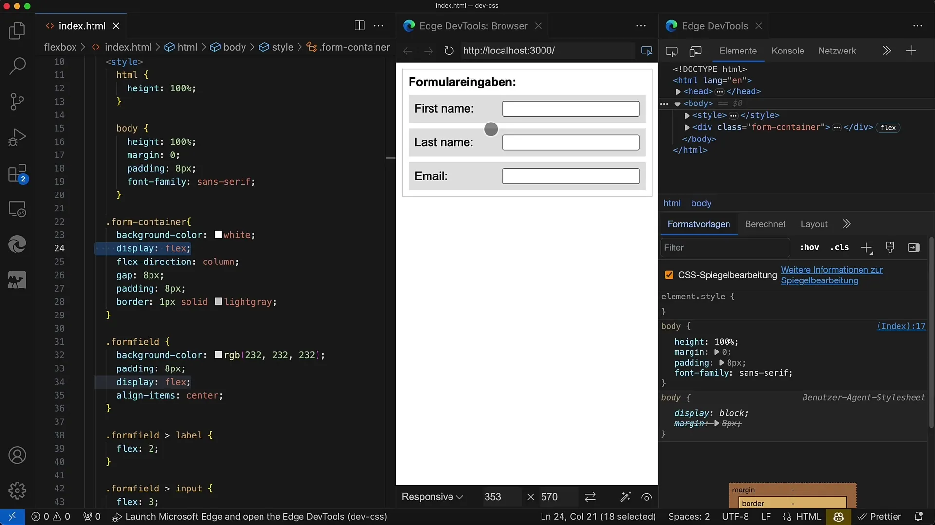 Utilizzare in modo efficace il Flexbox: progettare in modo accattivante l'inserimento dei campi del modulo