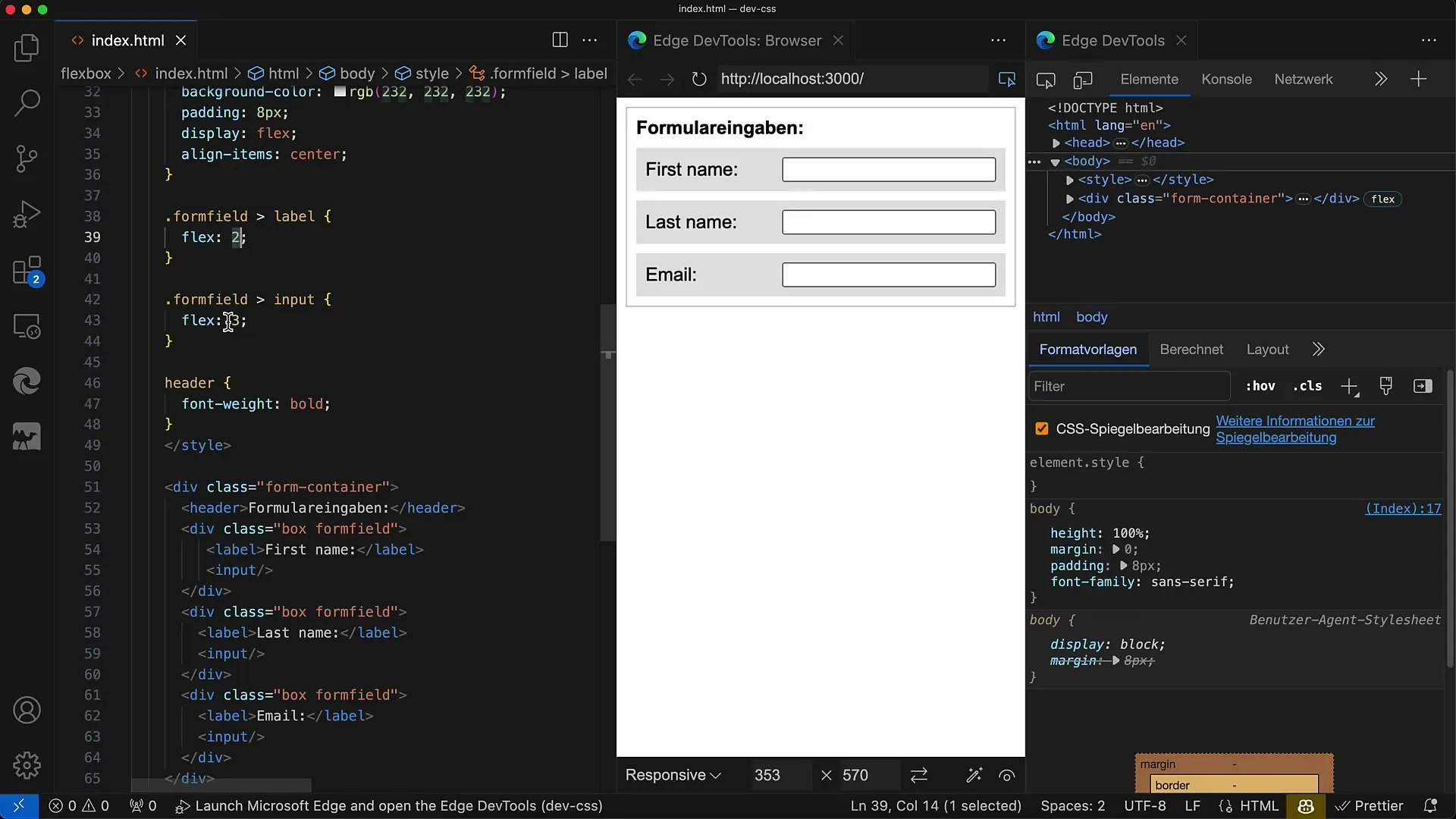 Utilizzare efficacemente Flexbox: Progettare in modo accattivante le inserzioni nei moduli