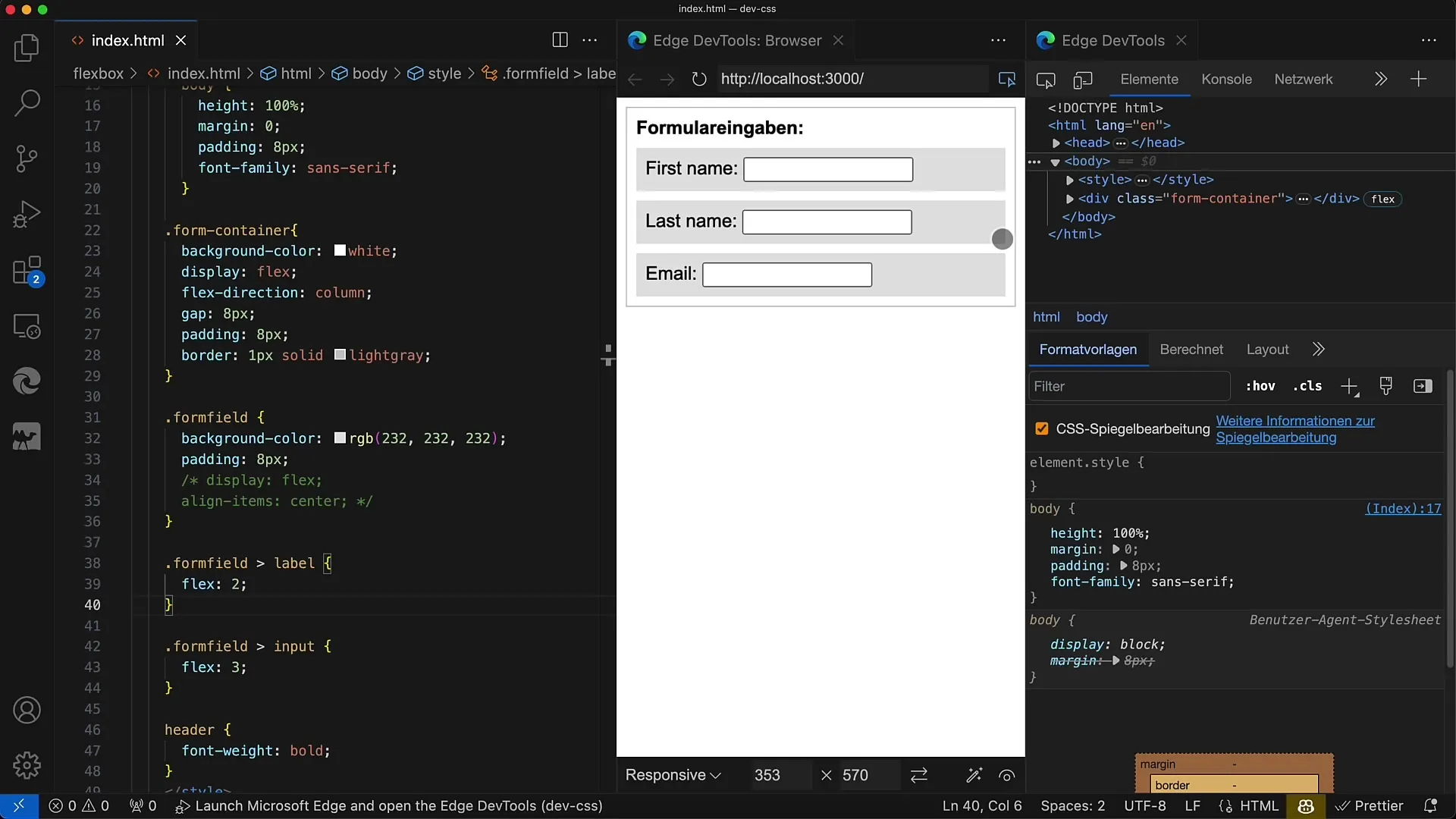 Utilizzare in modo efficace Flexbox: progettare in modo accattivante l'inserimento dei dati nei moduli