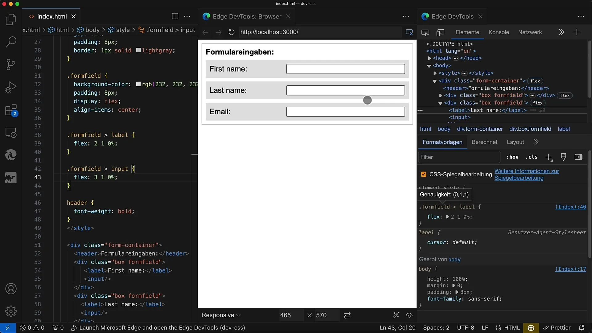 Utilizzare flexbox in modo efficiente: stilizzare in modo accattivante gli inserimenti nei moduli