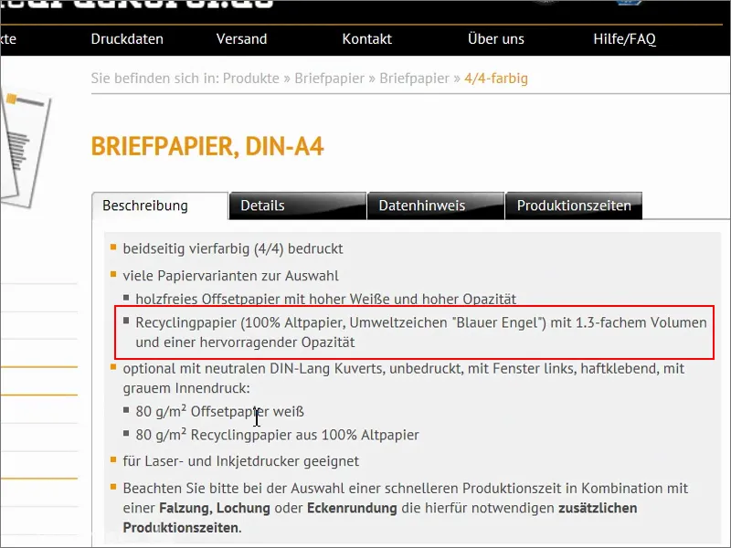 Pripravite in natisnite plemenit in visokokakovosten pisemski papir po standardu DIN