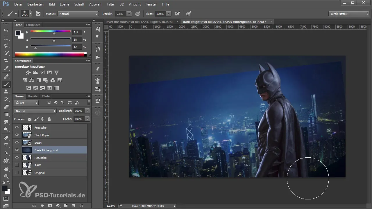 Insert color-intensive backgrounds in Photoshop Insert color-intensive backgrounds in Photoshop