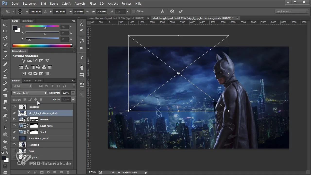 Insert color-intensive backgrounds in Photoshop Insert color-intensive backgrounds in Photoshop