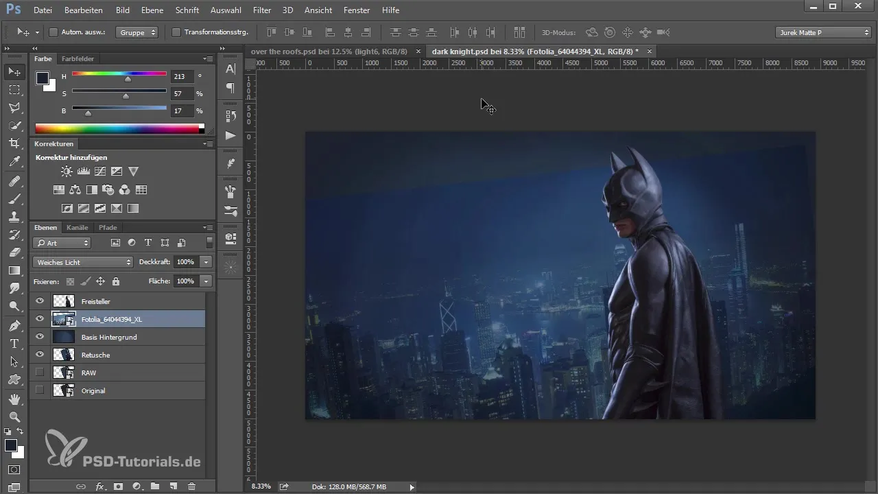 Add color-intensive backgrounds in Photoshop Insert color-intensive backgrounds in Photoshop