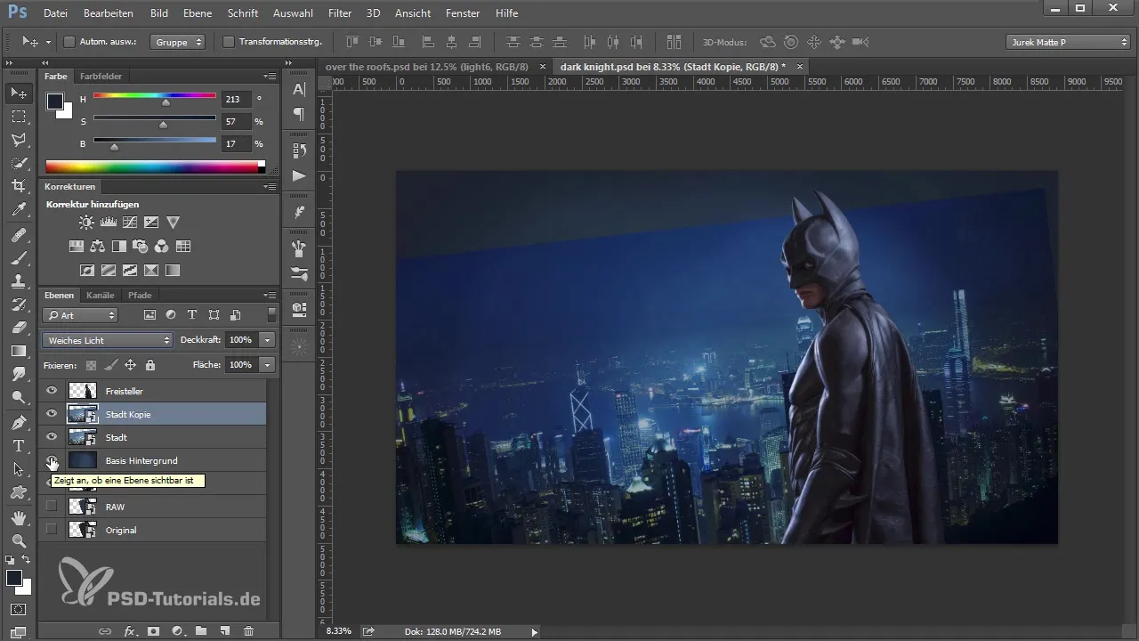 Insert color-intensive backgrounds in Photoshop Insert color-intensive backgrounds in Photoshop