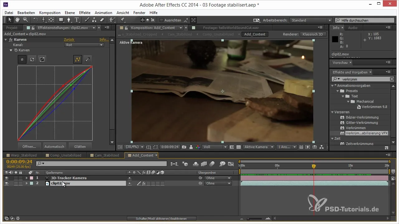 Efficient stabilization of 3D projects in After Effects Efficient stabilization of 3D projects in After Effects