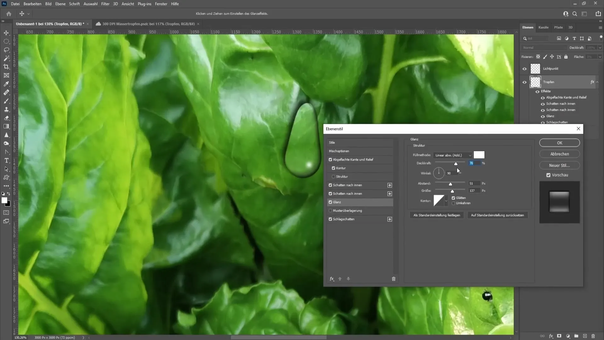 Valósághű vízcseppek létrehozása Photoshop segítségével