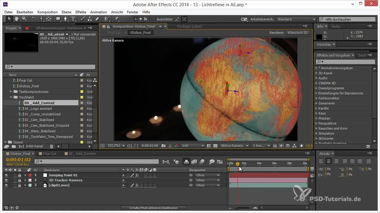 Animation of a bouncing point over the globe Animation of a bouncing point across the globe
