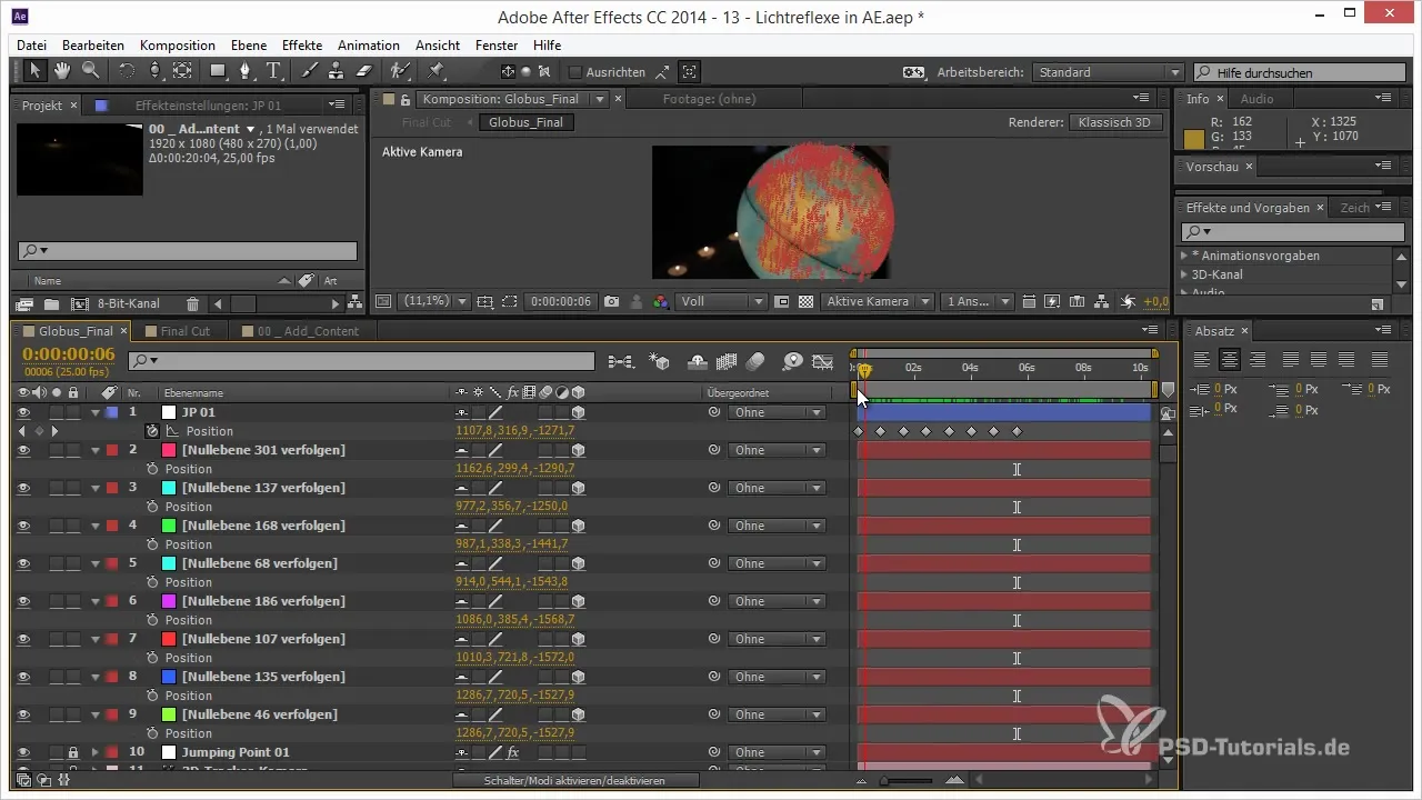 Animation of a jumping point across the globe Animation of a bouncing point over the globe