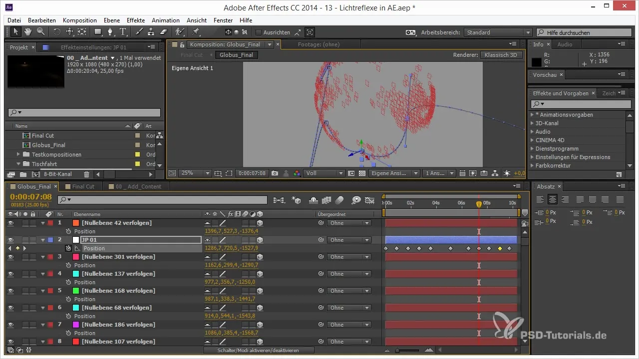 Animation of a jumping point over the globe Animation of a bouncing point over the globe