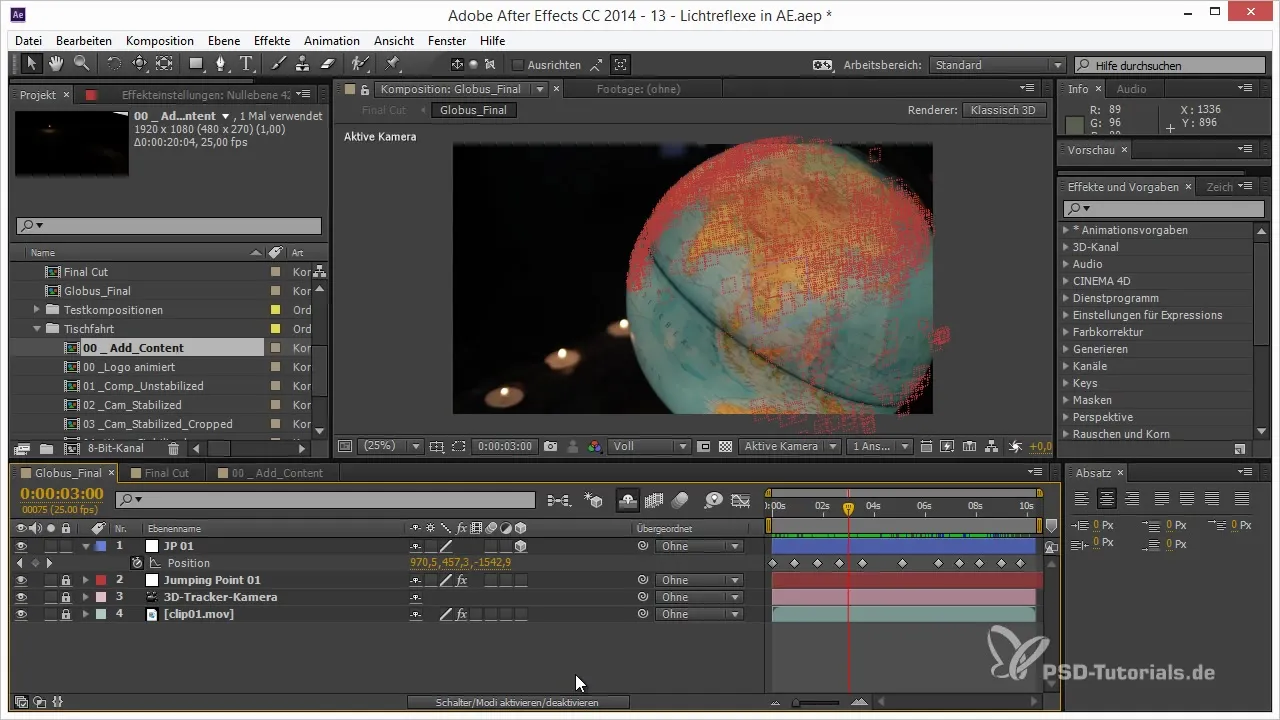 Animation of a bouncing point across the globe Animation of a bouncing point over the globe