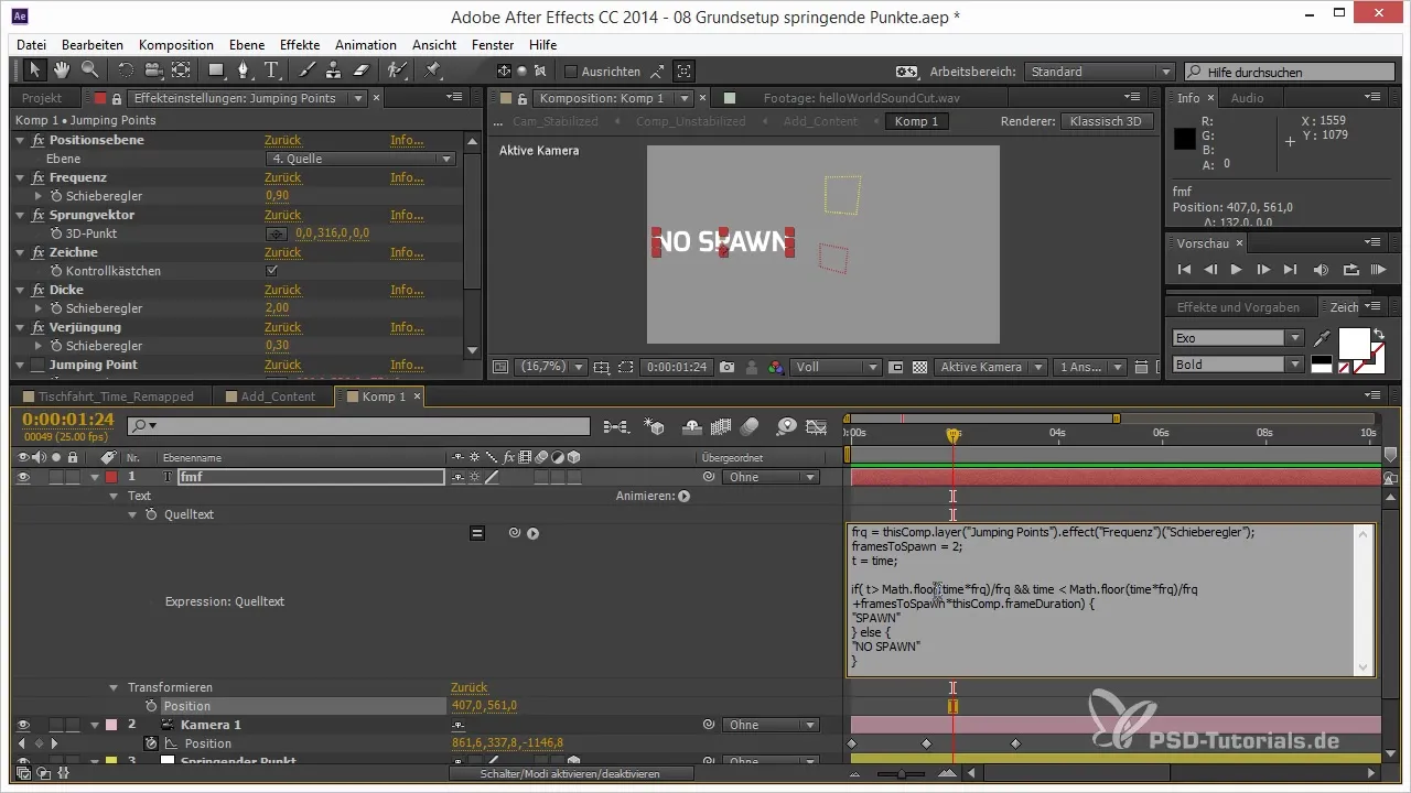 Jumping Points in After Effects – With Sinus and Particles Jumping Points in After Effects - With Sine Waves and Particles