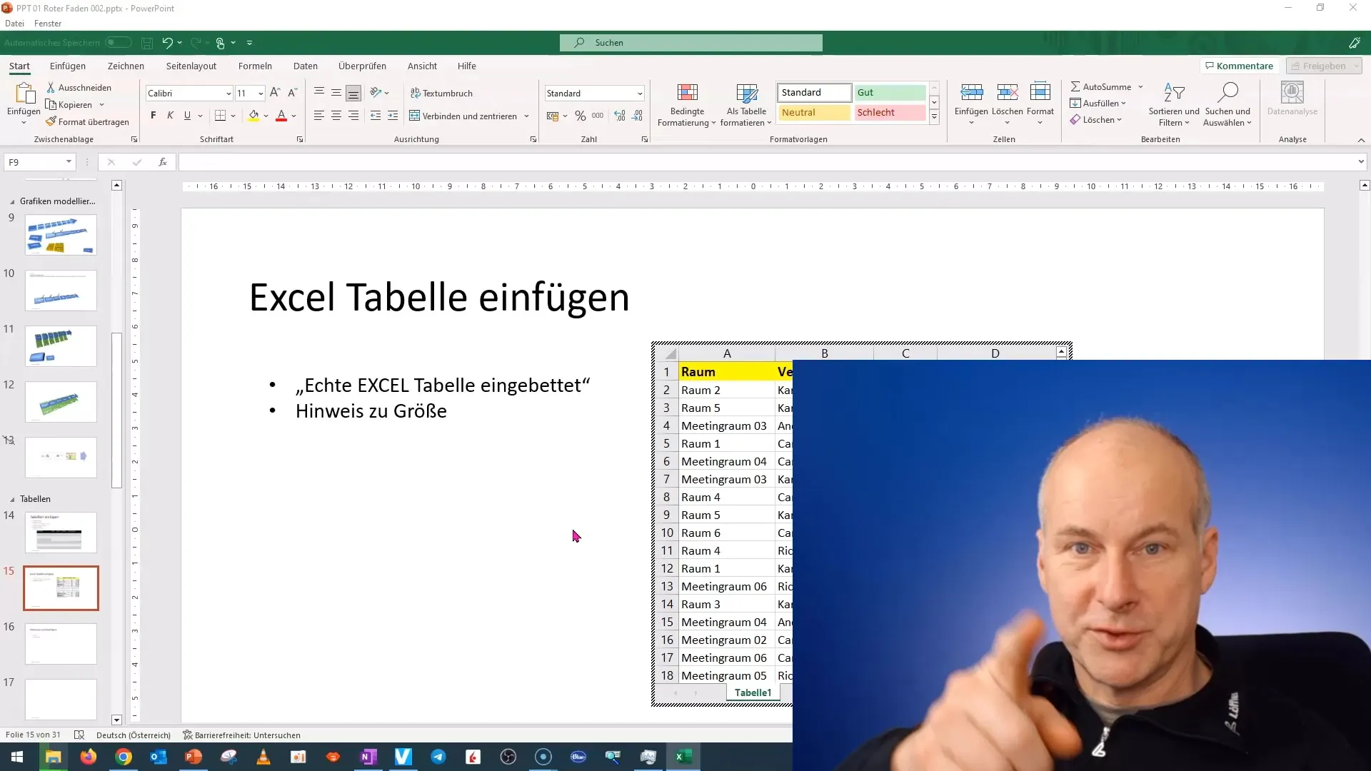 Inserarea și editarea eficientă a tabelelor Excel în PowerPoint