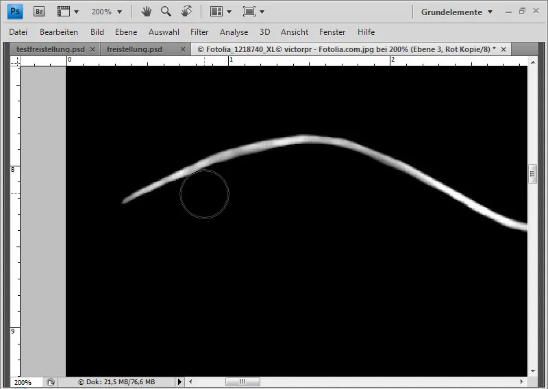 Cut out hair in the best possible way with difficult backgrounds using selection sectors