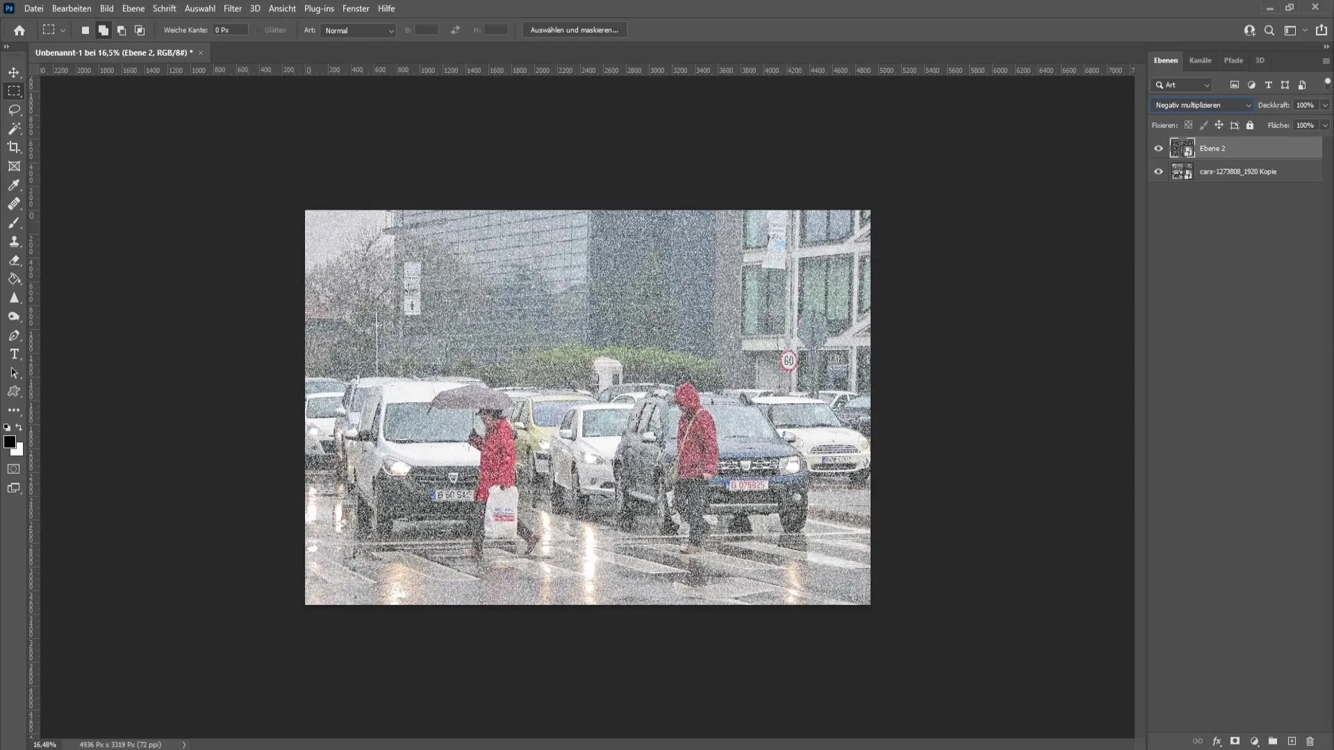 Creează un efect realist de ploaie în Photoshop