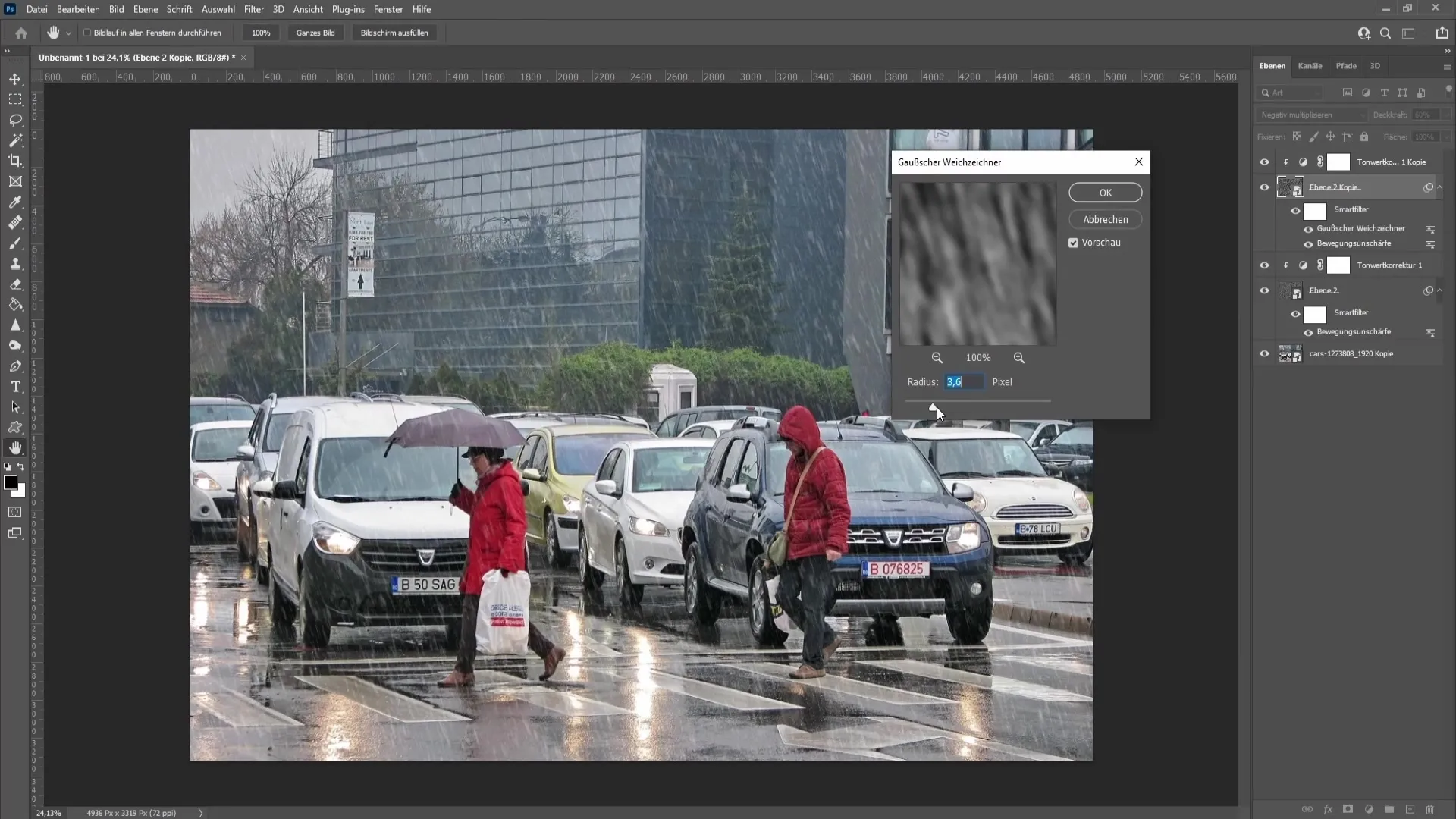 Creează un 'overlay' realist de ploaie în Photoshop