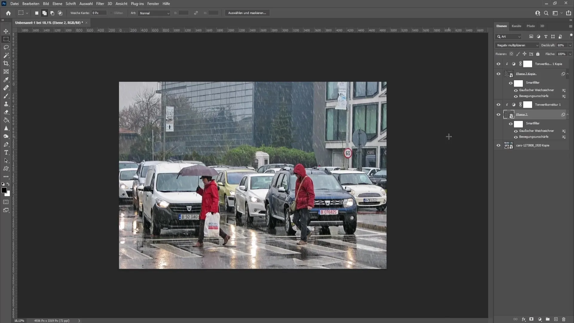 Crearea unui efect realist de ploaie în Photoshop