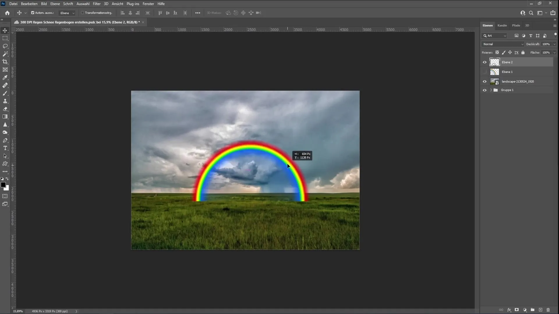 Creare un arcobaleno realistico in Photoshop