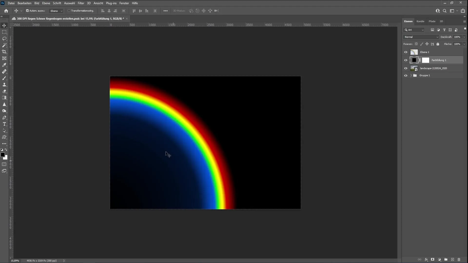 Creare un arcobaleno realistico in Photoshop