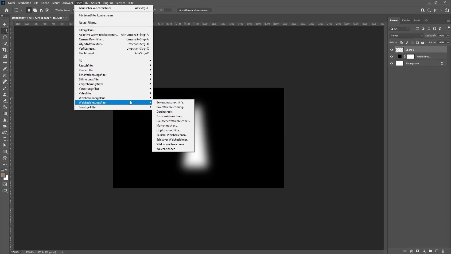 Viegla starmešu veidošana programmā Photoshop