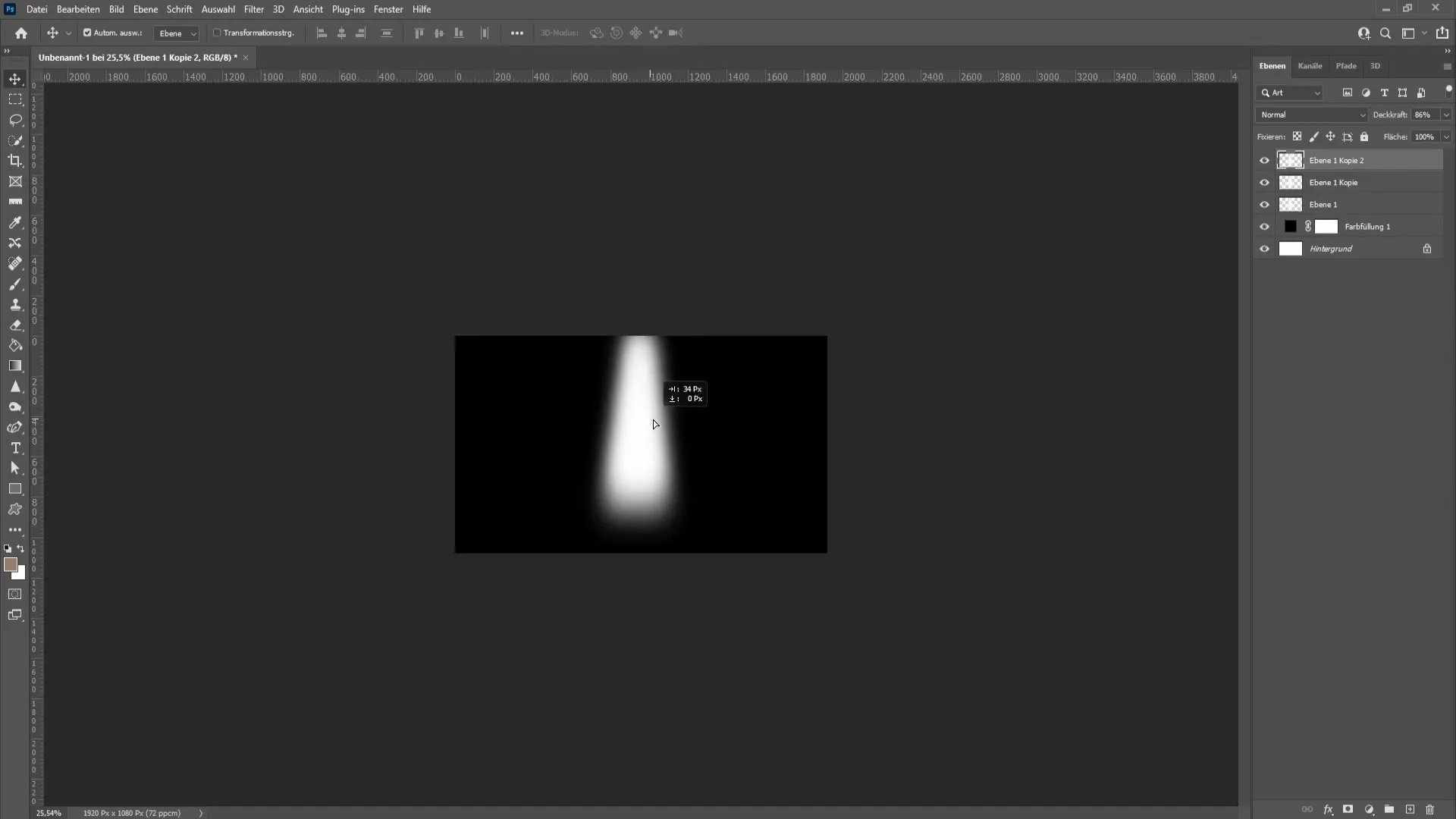 Viegla starmešu veidošana programmā Photoshop