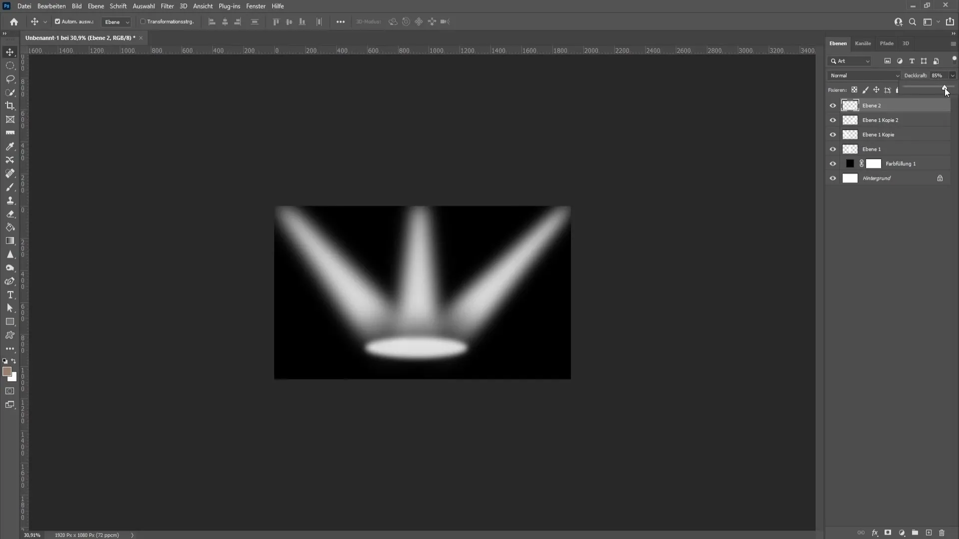 Viegla starmešu veidošana programmā Photoshop