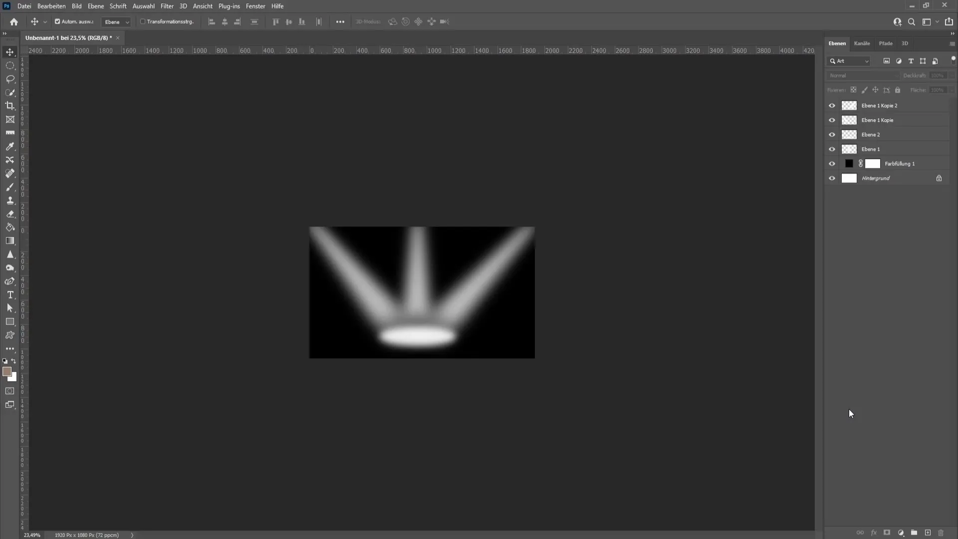 Viegla starmešu veidošana programmā Photoshop