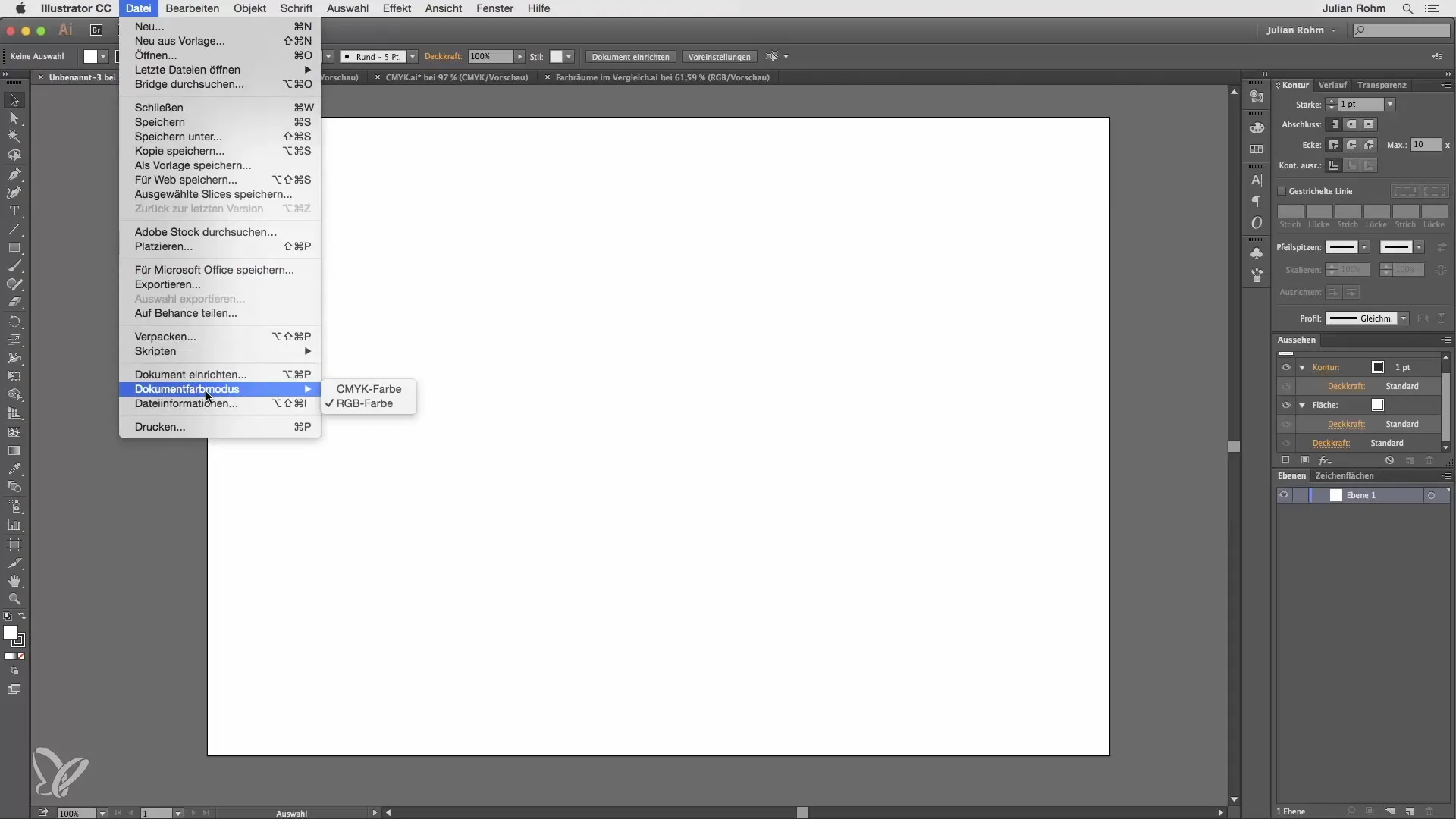 Entscheidende Farbauswahl: RGB oder CMYK in Illustrator Entscheidende Farbauswahl: RGB oder CMYK in Illustrator
