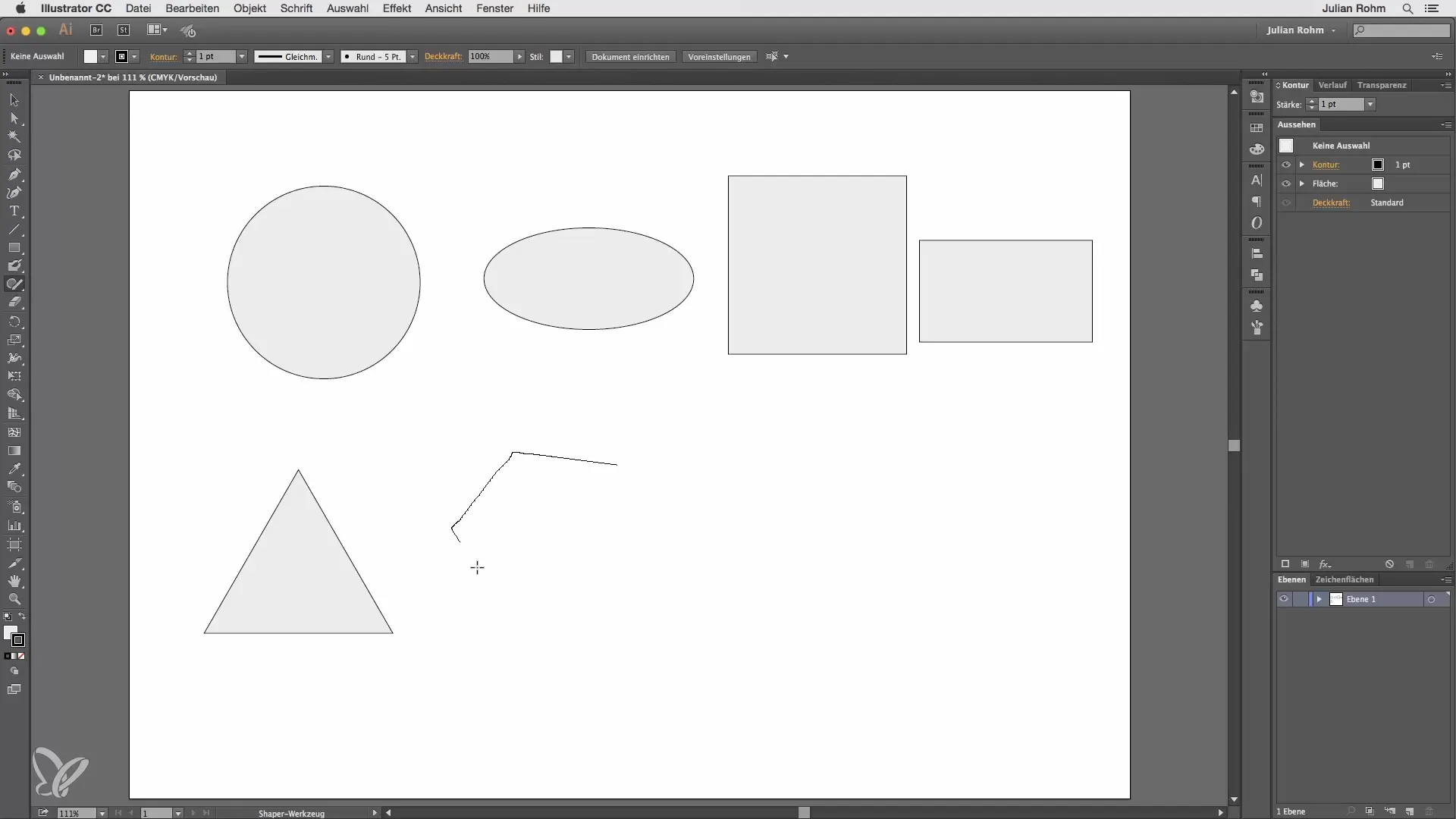 Shaper-Werkzeug in Illustrator für kreative Designs Shaper-Werkzeug in Illustrator für kreative Designs