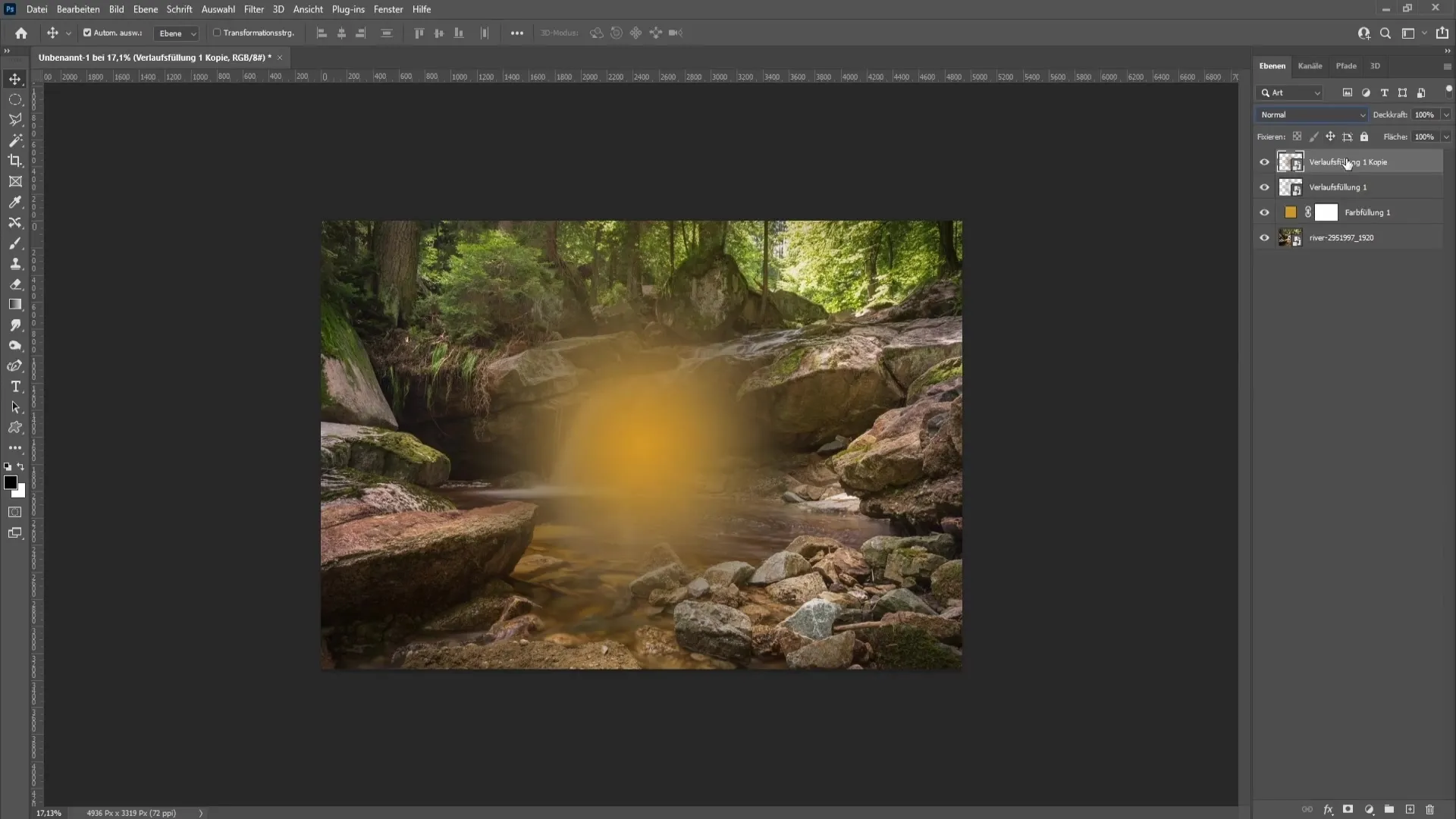 Creare un sole artificiale e raggi solari in Photoshop