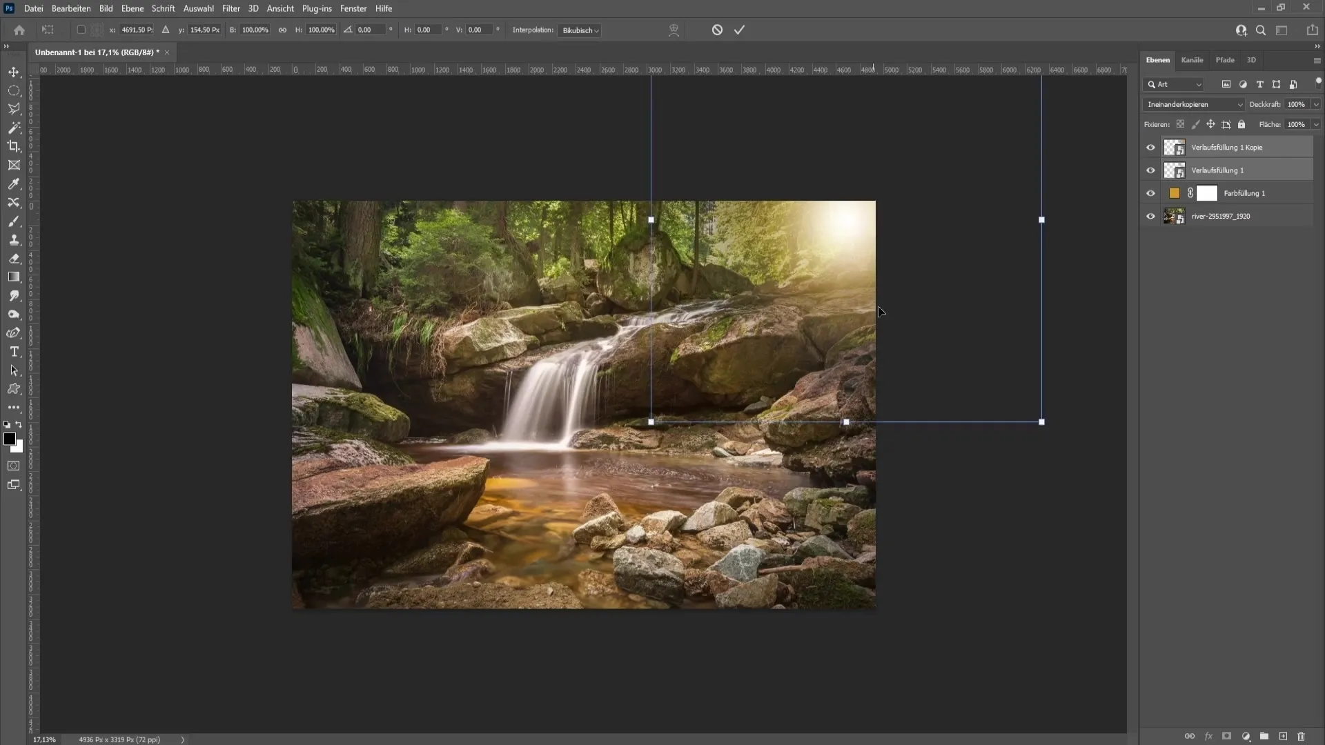 Creare un sole artificiale e dei raggi solari in Photoshop